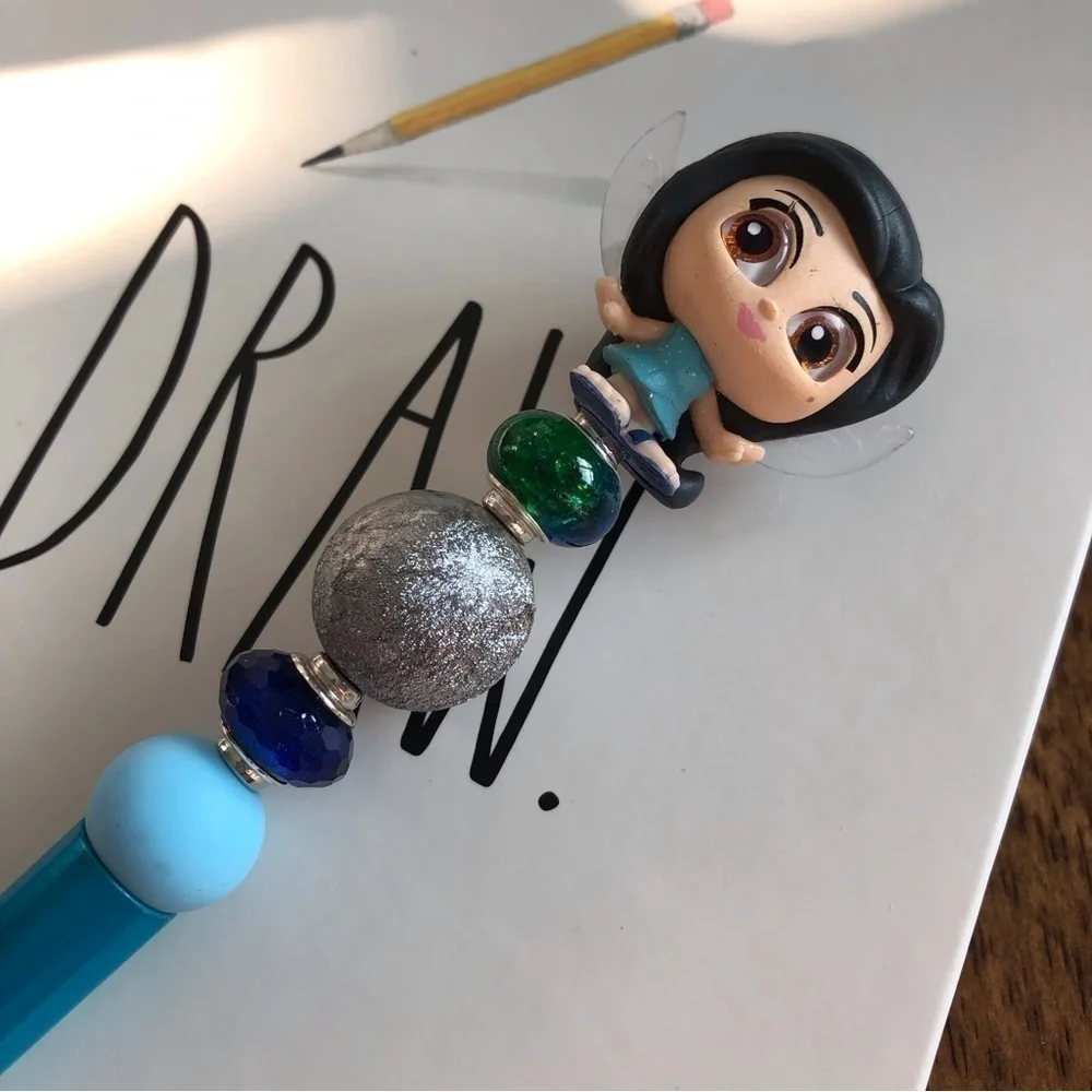 Disney Doorables: Tinker Bell Fairies: SliverMist handmade beaded pen